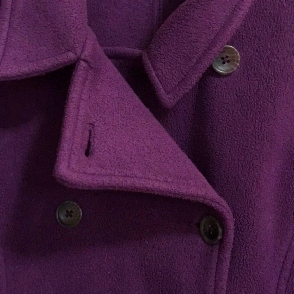 Lands’ End girls fleece peacoat Pea Coat  size 10-12 - Picture 3 of 6